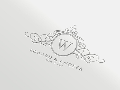 Modern Classic Wedding Logo bespoke wedding logo custom monogram custom wedding logo design illustration logo luxury logo luxury wedding logo wedding logo wedding monogram