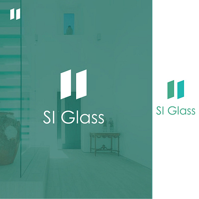 SI Glass company logo branding glass logo logo logo design