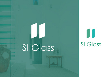 SI Glass company logo branding glass logo logo logo design