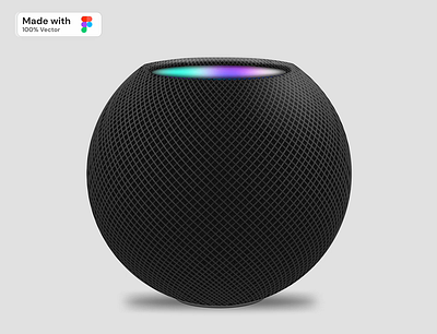 Apple HomePod mini 3D Figma Vector 3d animation apple black design designs figma mini new pod productdesign trending uiux viral