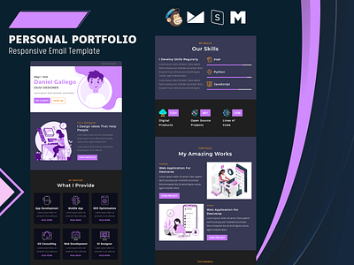 Personal Portfolio – Responsive Email Template email newsletter portfolio gallery template