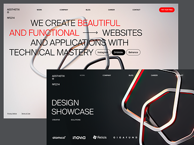 Digital Studio - Web Concept abstract adaptive clean concept design design studio layout modern service shapes ui ux web design web sites
