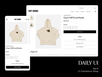 Daily UI #012 - E-Commerce Shop daily ui day 12 ecommerce shop product design ui ux