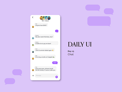 Daily UI #013 - Chat chat daily ui day 13 product design ui ux