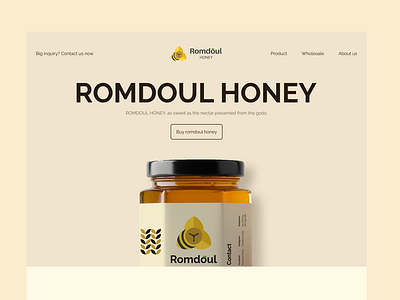 Romdoul Honey Website ecomerce honey landing website