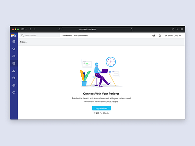 Medibook App - Empty States Connect with your patients clean ui