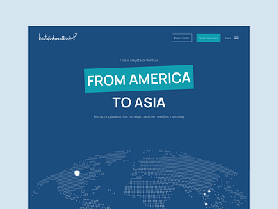 Haystack venture landing page fund landing ui venture website