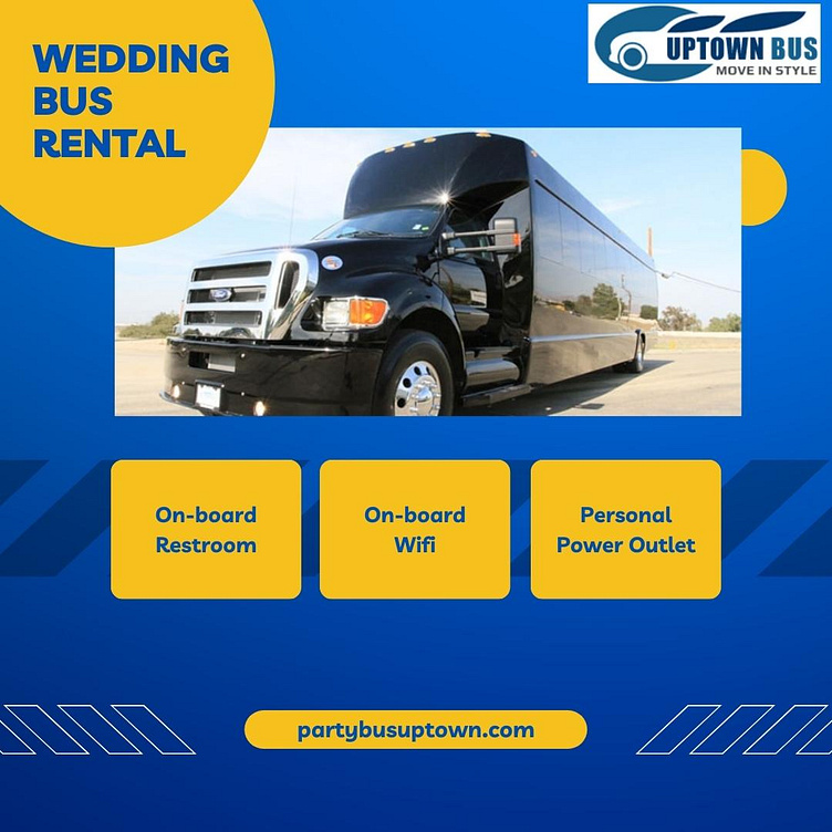 Wedding Bus Rental Service by Party Bus Uptown on Dribbble