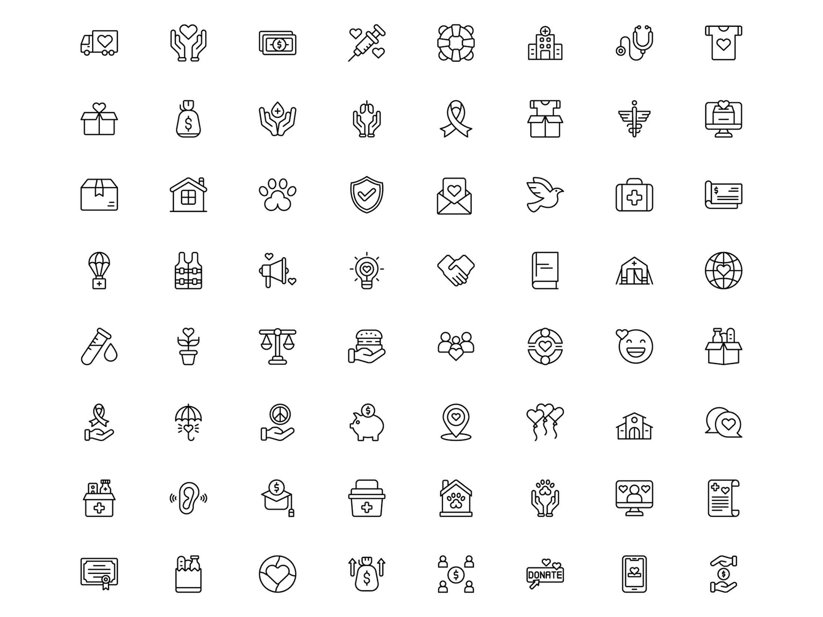 64 Minimal Kindness Icons By Unblast On Dribbble