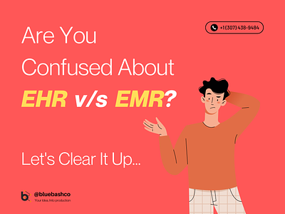 EHR Vs EMR branding design ehr software illustration ui ux