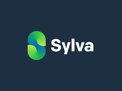 S for Sylva ( for sale ) branding eco ecology forest gradient green icon leaf leaves letter logo mark monogram nature organic plant plant based s ss sylva