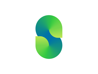 S for ( for sale ) branding eco ecology forest gradient icon leaf leaves letter lettering logo mark monogram nature organic plant recycling s simple sylva