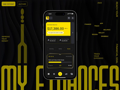 Finance Manager Mobile IOS App android animation app app design app interaction balance dashboard design finance fintech income ios mobile mobile app mobile ui motion online spendings ui ux