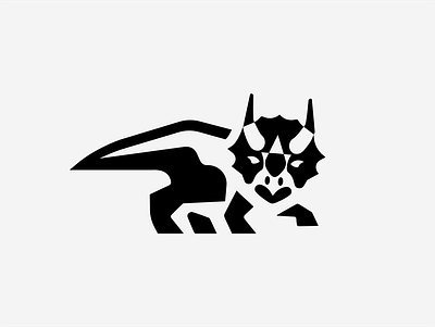LOGO - TRICERATOPS branding design dino dinosaur icon identity illustration jurassic logo marks symbol trex triceratops ui vector
