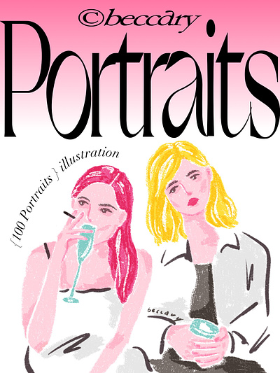 Poster | {100 Portraits} fashion illustrations art design drawing fashion fashionillustration girls graphic illustration poster sketch
