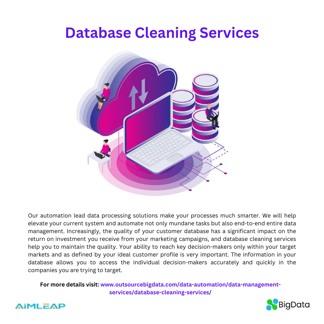 Database Cleaning Services by AIMLEAP- Outsource Bigdata on Dribbble