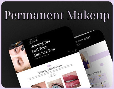 Website Design & Dev for Permanent Makeup adobe xd digital marketing agency uiux uk web design web design web dev website website design website development