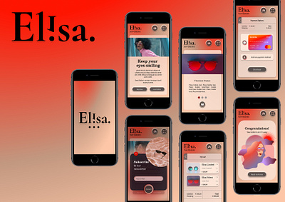 Elisa Sun Glasses app #UI figma course app design fima graphic design illustration mobileapp udemy ui ux