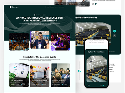 Event Website Landing Page Design conference conference event website design conference website design designer conference event event website information landingpage program website tech event tech event website technology training program website ui ux web ui