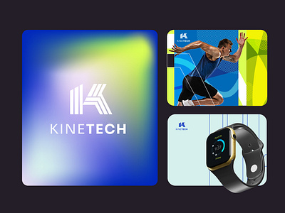 KineTech Logo Design & Identity app branding design graphic design kinetic logo logodesign logofortech logosport motion sport tech technology typography ui