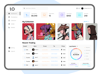 NFT Marketplace app boosted branding dashboard design graphic design home page illustration landing page logo trending ui ux vector