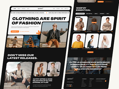 Fashion Landing Page Design V1 agency animation app branding clothing creative design dribbble fashion graphic design illustration logo minimal design motion graphics store ui web design web development webflow website