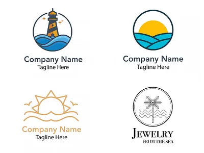 NEW modern beach logo design templates branding creative design designing graphic design ideas illustration logo logo design logo ideas logos ui ux vector