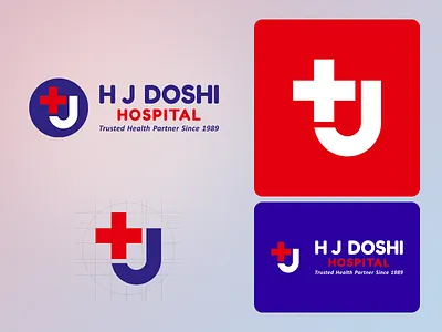 Letter HJ, Logo, Logo Design, Hospital Logo, Branding, art brand identity branding brnad business concept creative logo creativelogodesign design elegant graphic design h logo hospital icon illustrator j logo logo photoshop ui