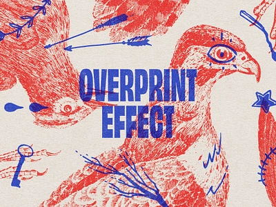 Old OverPrint Photoshop Effects bird doodle filter grunge letterpress newspaper old overlap overprint paper poster print printing retro riso risograph risoprint stamp texture vintage