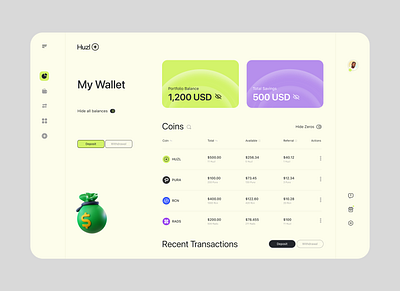 Dashboard Design crypto dashboard dashboard graphic design minimalism savings app simple ui ux wallet wallet dashboard web3