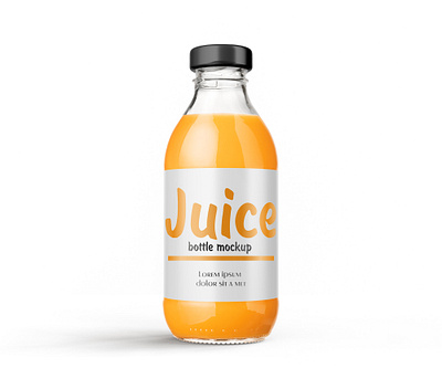 Free Orange Juice Bottle Mockup free mockup freebies graphic design mockup mockup design mockup psd product design psd mockup