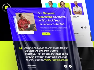 Visionworth Agency Landing Page Website agency branding agency landing page agency website digital agency home page homepage imtiazux inspiration landing landing page landingpage popular shot trendy ui uiux ux web web site webdesign website