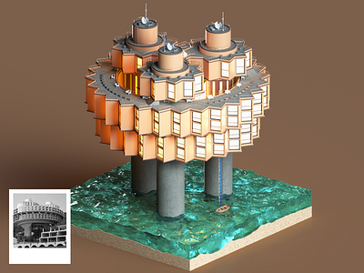 3D building : Druzhba sanatorium in CCCP 3d black sea boat building c4d cccp druzhba history holiday lamp museum relic russia sanatorium sea ship soviet spring ukraine window