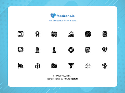 STRATEGY ICON SET 3d animation branding design free icons graphic design icon illustration logo motion graphics ui vector