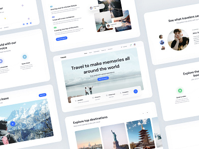 Landing Page for Travel App agency app designer digital landing page landingpage modern tech technology travel ui ui design uiux user experience user interface ux ux design webdesign website website design