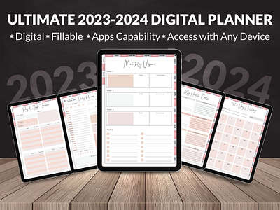 I will design a professional ultimate all-in planner for Etsy adobe illustrator adobe indesign digital planner diigital product design etsy store goodnotes graphic design graphic designer graphicsurface notability planner design printable planner web designer