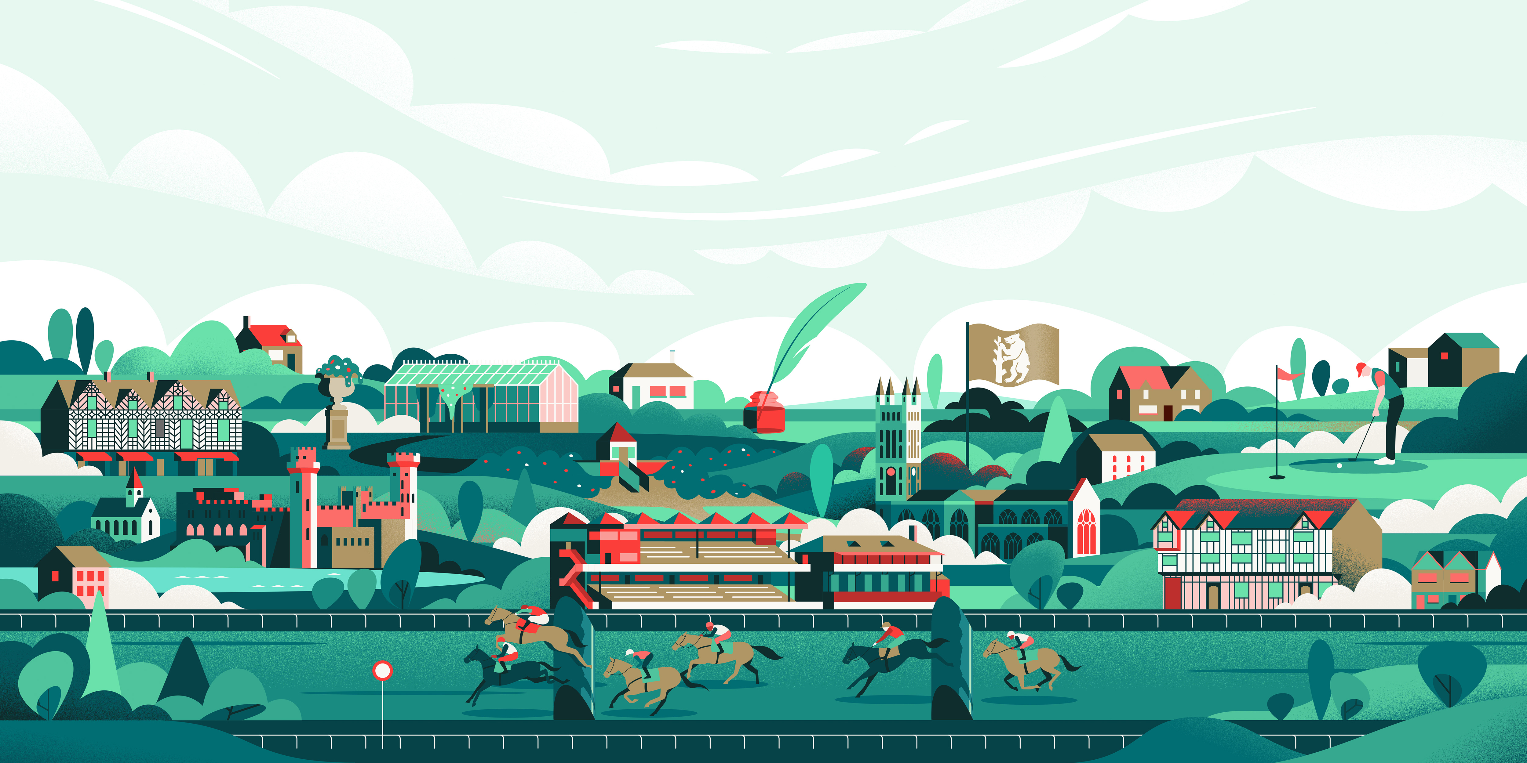 11/14 The Jockey Club artwork digitaldesign equestrian horseracing illustrationart jockey landscapeillustration racecourse sport illustration vectorart vectorartist vectordesign warwickracecourse