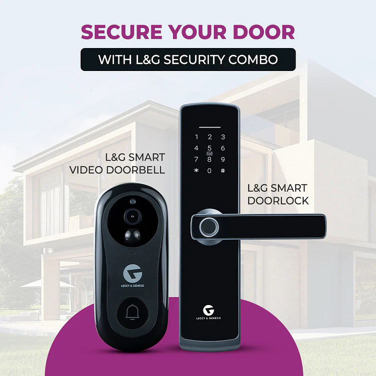 The L&G Smart Video Doorbell features a highdefinition camera by