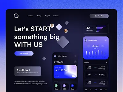 Finance service - Web Design bank banking finance fintech product web web design webdesign website website design