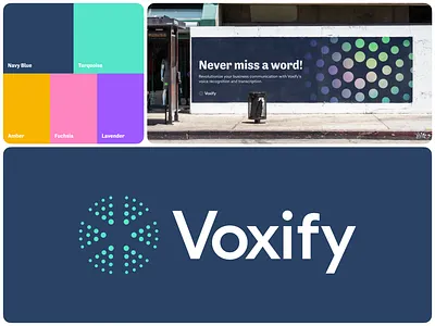 Voxify | Visual Identity artificial intelligence audio branding branding and identity design dots gradient identity identity branding illustration logo logo design logo design branding logotype saas talk visual voice