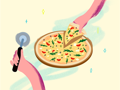 Do you like pizza? 2d art artist branding cartoon design digital food graphic illustration illustrator pizza texture flat