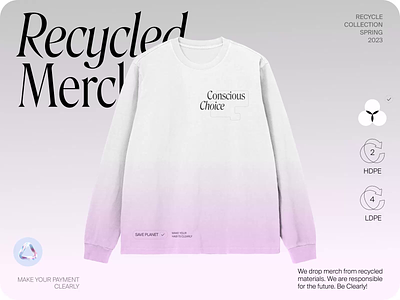 Clearly Merch brand brand identity brand merch branding design eco friendly graphic design green inspiration merch recycle recycled merch visual identity