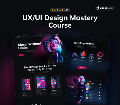 🚀 Level Up Your UX/UI Design Skills: Master UX/UI Design app course design course figma figma course learn ux modern music ui ux web web design