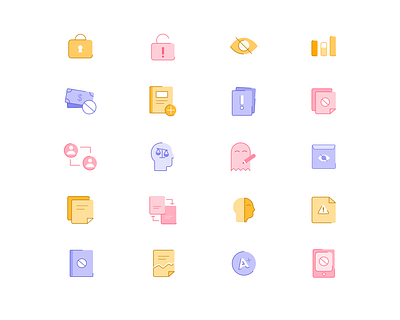 Icon design for academic integrity academic analytics books budget confidential copy design inspiration ghost writing graphic design human writing icon design icon inspiration icon pack icon pack of the day icons illustration lock plagiarism say no to ai