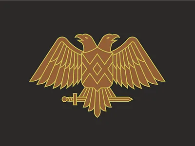 OTL Crest austria badge bird coat of arms crest design double doubleheaded eagle eagles free masons logo patch scary scottish rite sinister sword wings