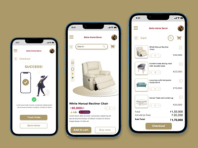 Furniture App Mobile UI Design 3d animation branding graphic design logo ui