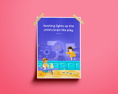 Nothing lights up the child's brain like play poster bulb children childrens book illustration classroom coke and mentos design design inspiration figma foam eruption graphic design illustration kid lit inspiration kidlit art magnets photoshop poster design poster illustration science science nerds