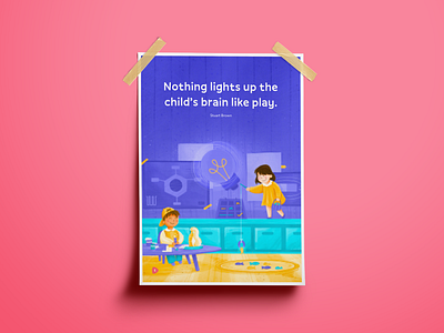 Nothing lights up the child's brain like play poster bulb children childrens book illustration classroom coke and mentos design design inspiration figma foam eruption graphic design illustration kid lit inspiration kidlit art magnets photoshop poster design poster illustration science science nerds