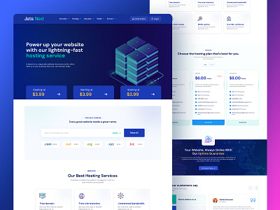 Domain Hosting Website UI design domain figma hosting landing page simple website ui ui design ux website design website ui