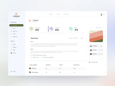 Cyrus Inc- Web app redesign 3d branding calendar clean daily ui dashboard design graphic design homepage illustration minimal routine template to dos typography ui uiux web app website